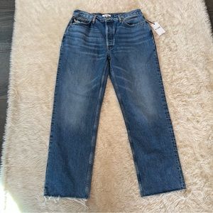 NWT Re/Done Comfy 90’s High Waist Straight Leg Jeans in Chilled Indigo - Size 31